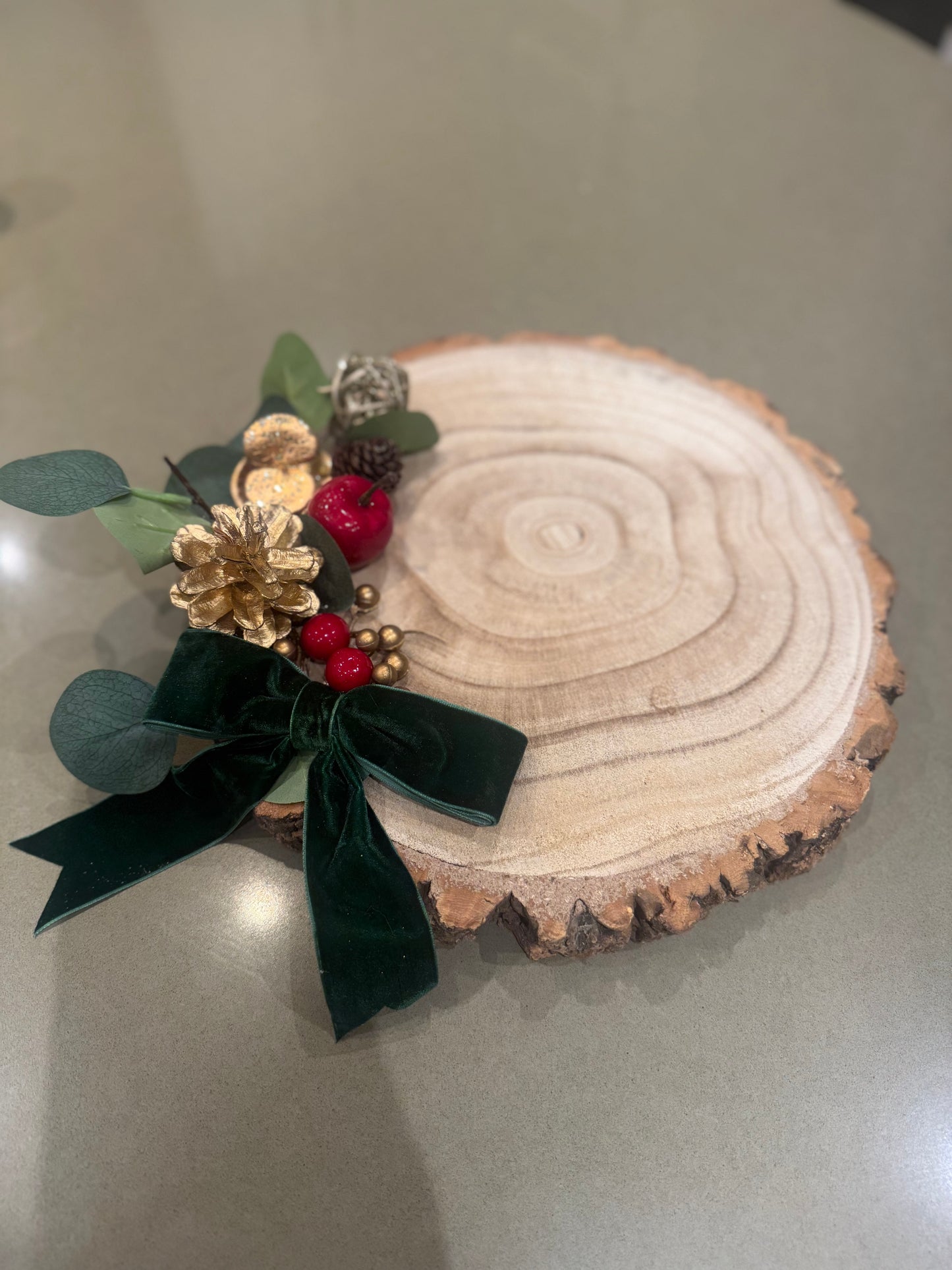 Hand crafted Christmas woodlog