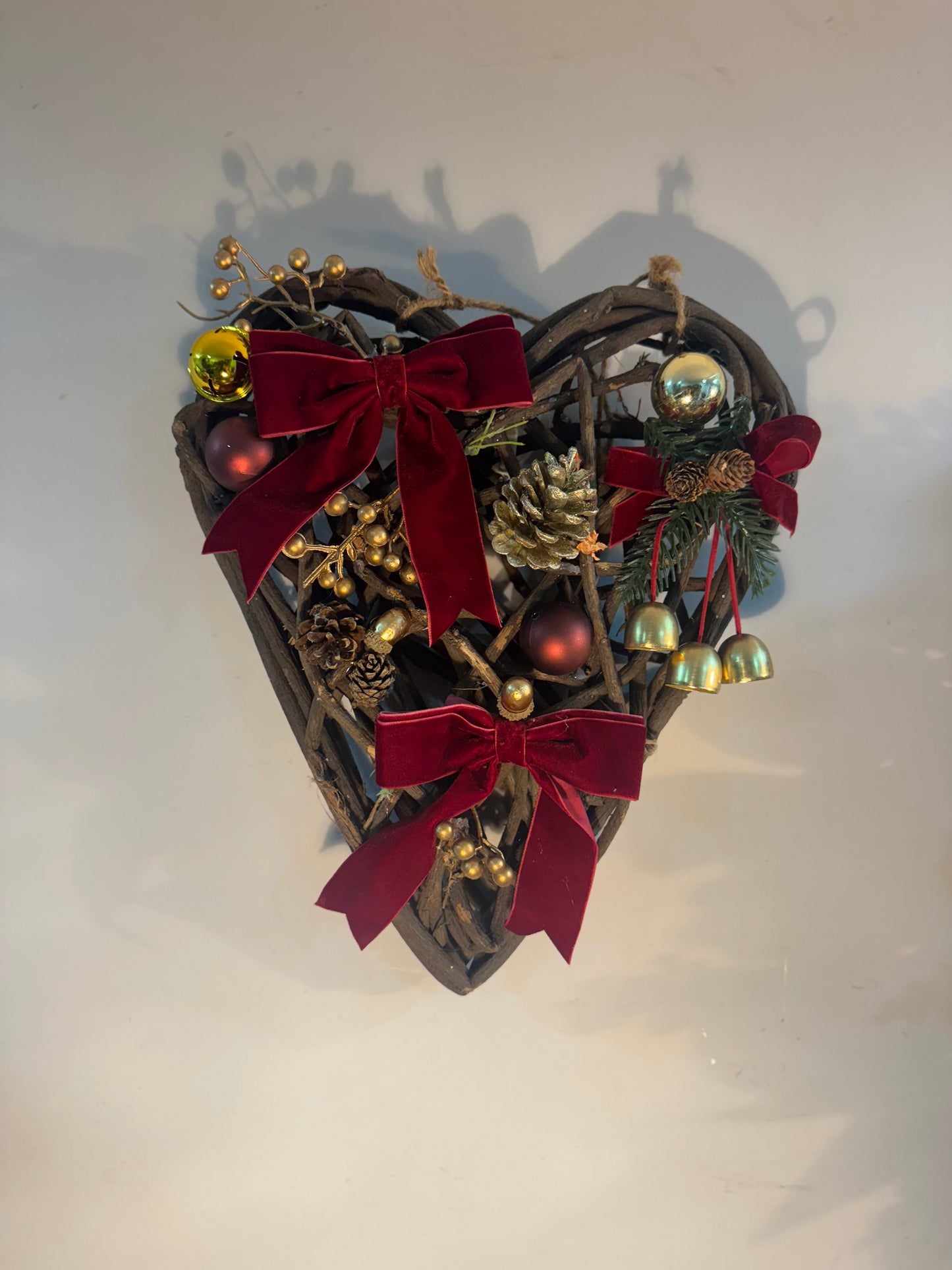 Winter wine Heart wreathe