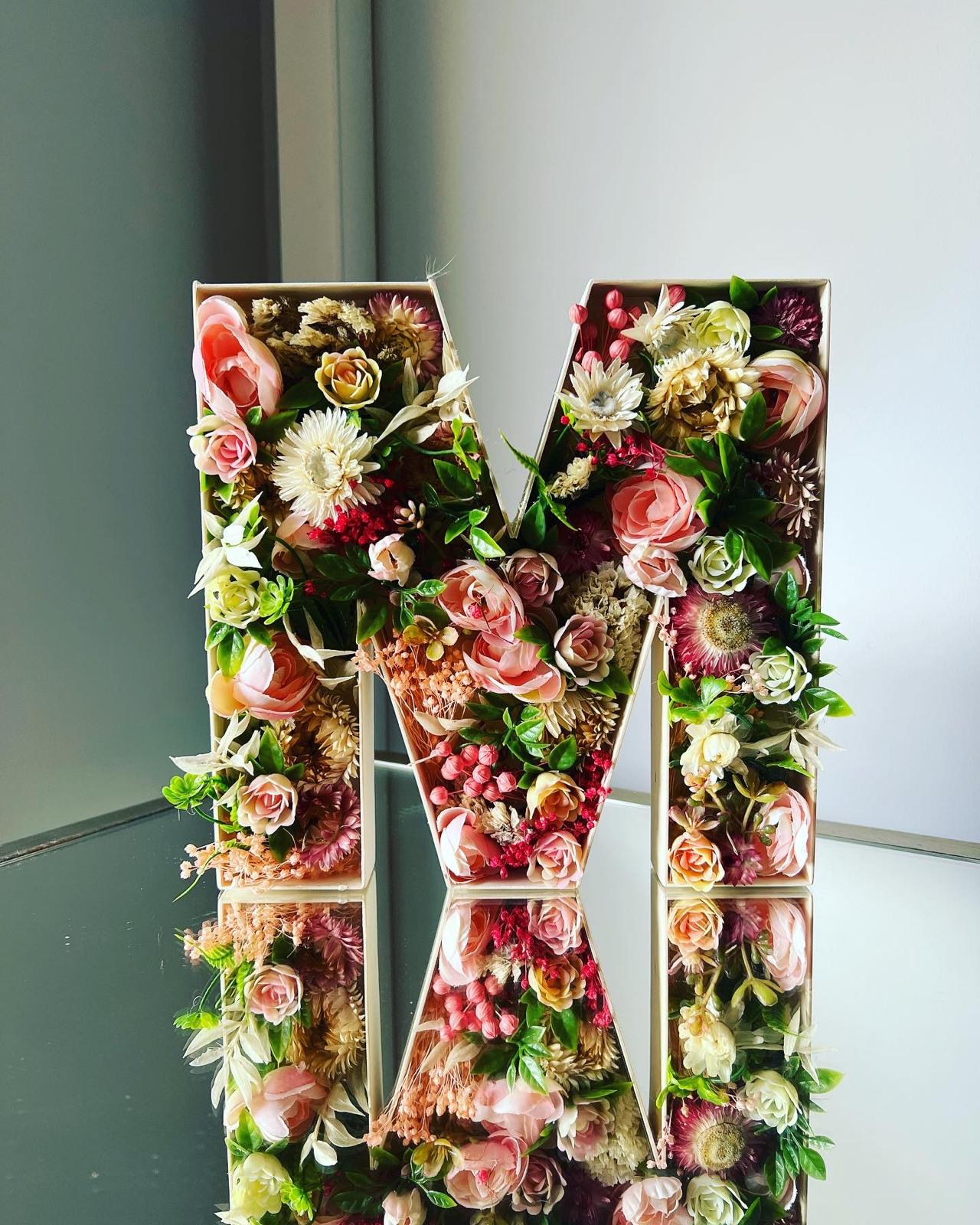 Framed Floral Letter Arrangement