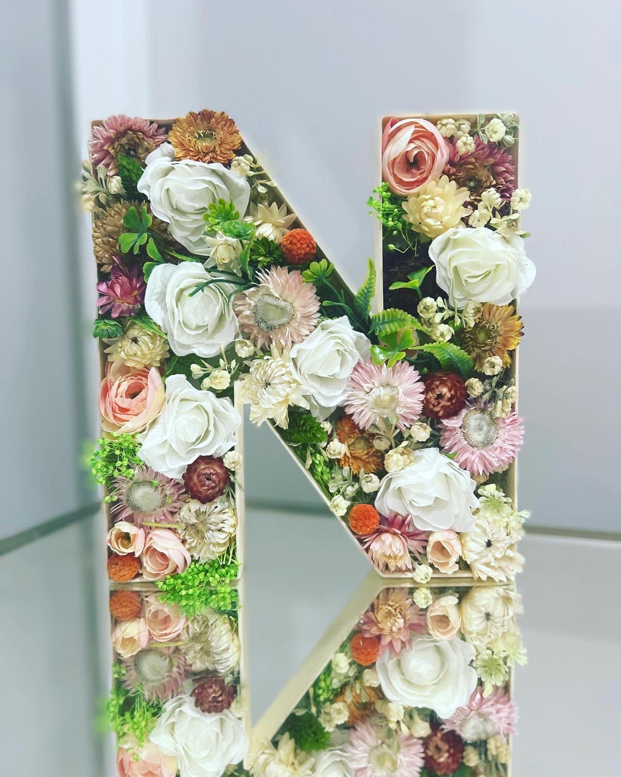 Framed Floral Letter Arrangement