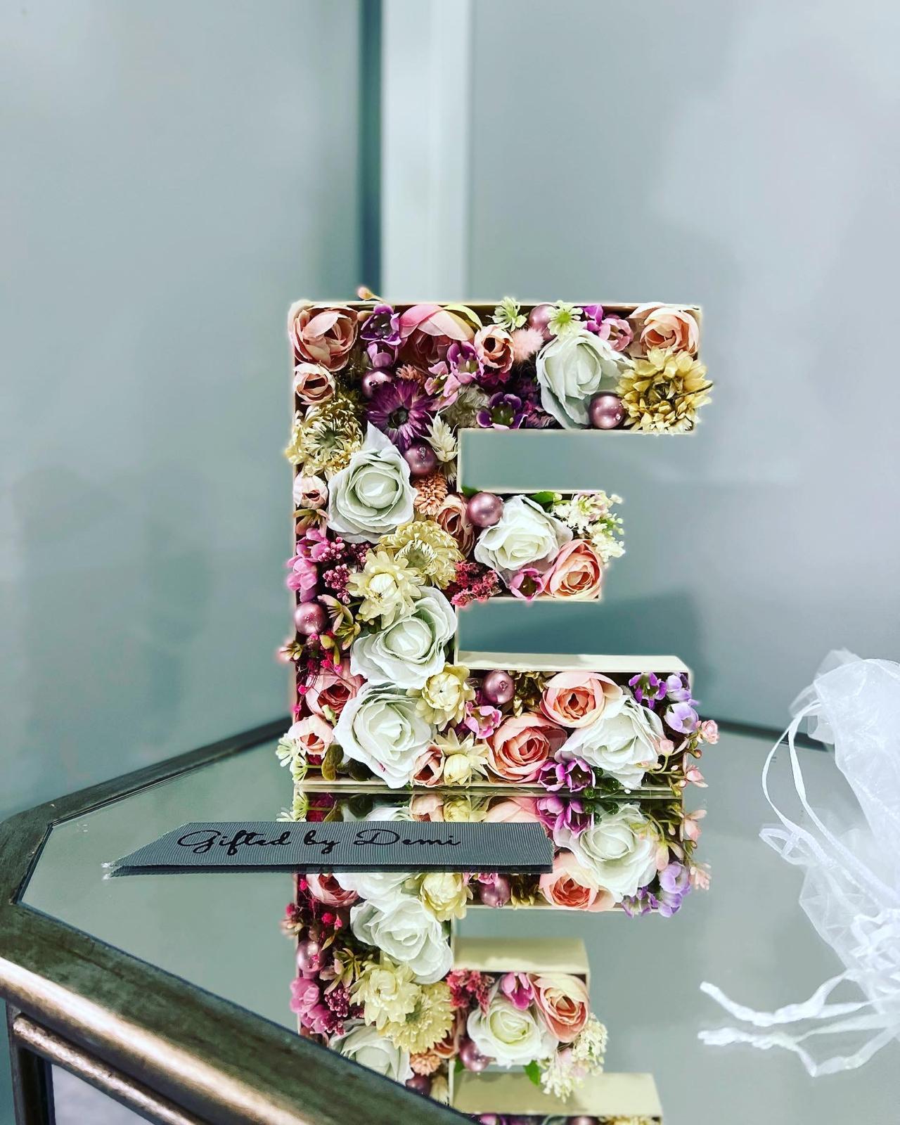 Framed Floral Letter Arrangement