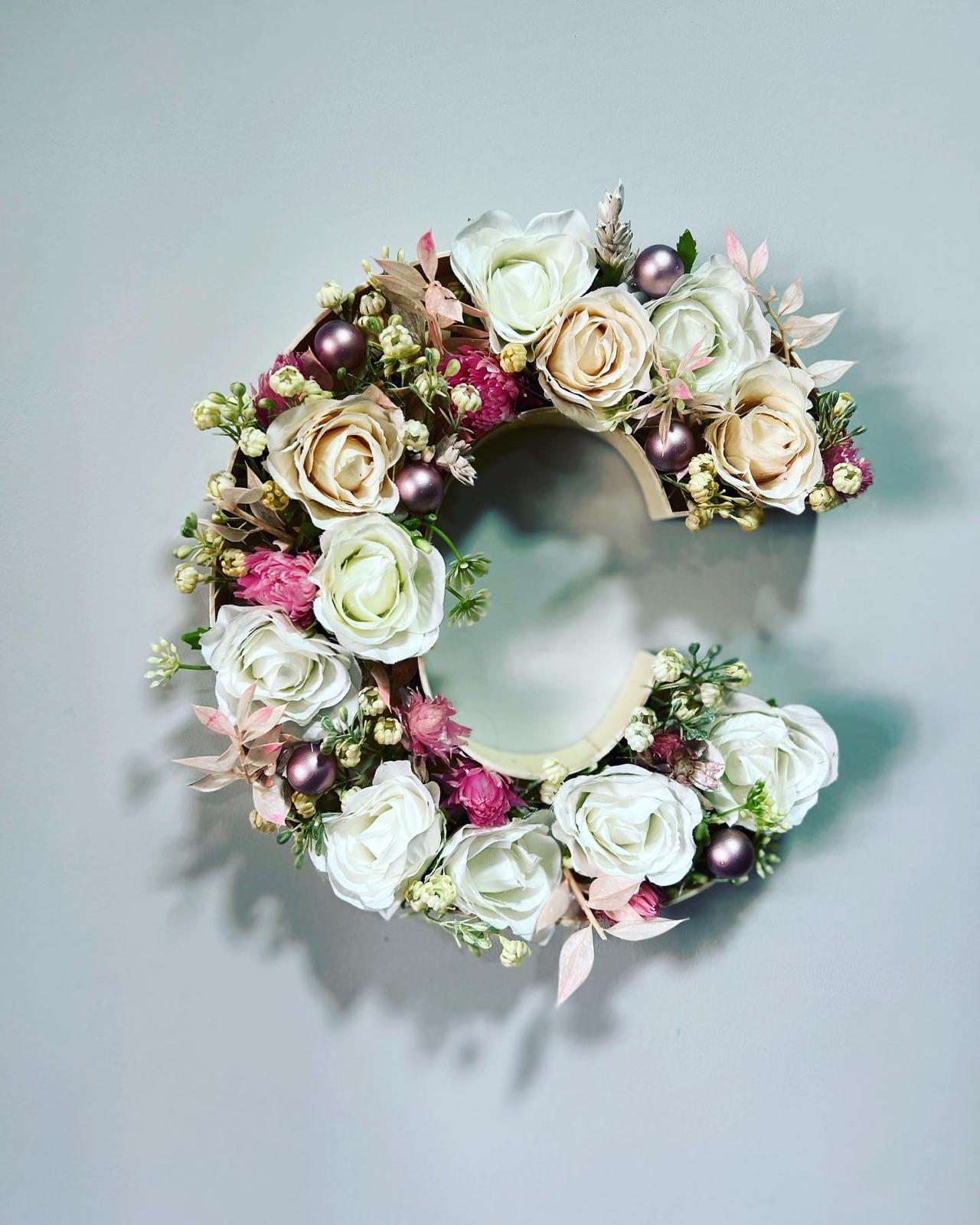 Framed Floral Letter Arrangement